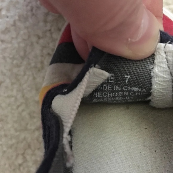 GAP Kids Color Stripes Slip-On Shoes Soft Sneakers Toddler Size US 7 EU 24 - Picture 11 of 11